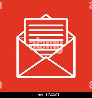 Das Mail-Symbol. Geöffneten Briefumschlag-symbol Stock Vektor