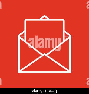 Das Mail-Symbol. Geöffneten Briefumschlag-symbol Stock Vektor