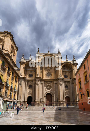 Südliche Fassade der Kathedrale von Granada Stockfoto