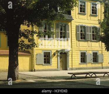 Deutschland, Thüringen, Weimar, schimmern Haus, Fassade, Detail, Wohnhaus, im Jahre 1777, Hausfassade, Friedrich von Schiller, Schriftsteller, Museum, Klassik Stiftung Weimar, im Außenbereich Stockfoto