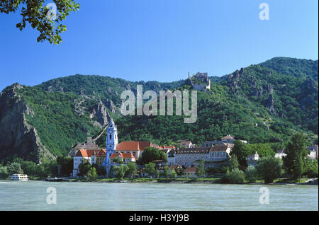 Österreich, Niederösterreich, Wachau-Dürnstein, lokale Ansicht, der Donau, Stockfoto