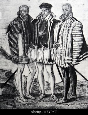 Portrait von Gaspard II. de Coligny (1519-1572), einem französischen Adligen und Admiral während der Französischen Krieg der Religion. Vom 16. Jahrhundert Stockfoto