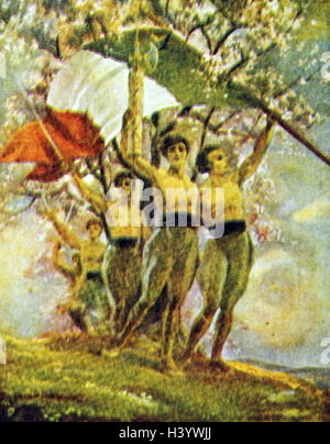 Zweiten Weltkriegs italienische Propaganda-Plakat. 20. Jahrhundert Stockfoto