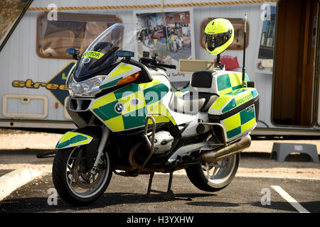 Sanitäter Motorrad, Arzt Motorrad Stockfoto