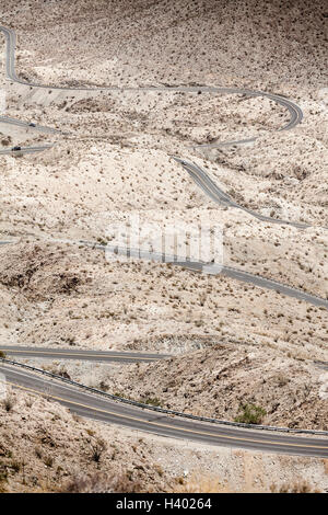 Erhöhte Ansicht von Highway 74, Palm Desert, Kalifornien, USA Stockfoto