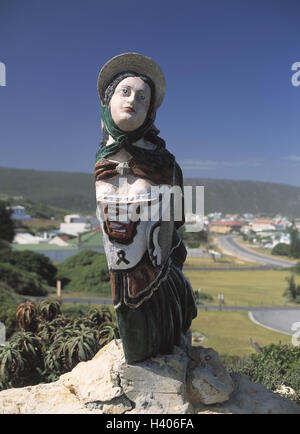 Süden, Afrika, Provinz Westkap, Kap Agulhas, im Leuchtturm, Galionsfigur, Afrika, Süd Afrika, Provinz Westkap, Westkap, Kapprovinz, Kap Agulhas, "Nadel Cape", dem südlichsten Punkt Afrikas, Agulhas Leuchtturm, Hill, Ansicht Ort Stockfoto