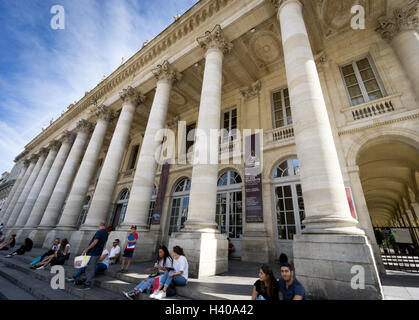 Opéra National de Bordeaux - Grand-Théâtre. Die Hauptforschungsfelder Opernhaus in Bordeaux, Frankreich. Das Grand Theatre Stockfoto