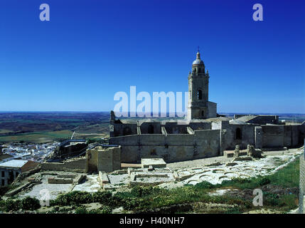 Spanien, Andalusien, Provinz Cadiz, Medina Sidonia, Kirche "Iglesia de Santa Maria la Mayor la Coronada" Provincia de Cádiz, glauben, Religion, Christentum, historisch, Ortsansicht Stockfoto