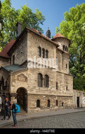 Jüdischen Festsaal in Josefov (Jüdisches Viertel), Prag, Tschechische Republik. Stockfoto