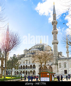 Die blaue Moschee ist das bekannte Wahrzeichen, beliebt bei den Touristen auf der ganzen Welt Stockfoto