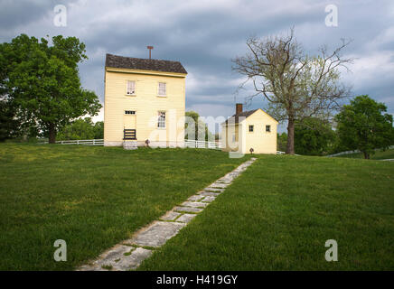 Unsere, Kentucky: Frühling Ansichten der Shaker Village of Pleasant Hill Stockfoto