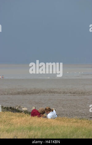 Küstenlandschaft, paar, Lüge, Rest Wiese, Picknick, Blick aufs Meer, Erholung, Rückansicht, Herbst, Partnerschaft, Respekt, Küste, grass, ruhen, nehmen Sie es einfach, genießen, zusammen, verliebt, Freizeit, Urlaub, aus der Ferne, Ruhe, Stille, Einsamkeit, Ansicht, Meer, wi Stockfoto