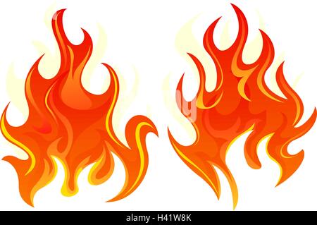 Zwei Feuer-Symbol Stock Vektor