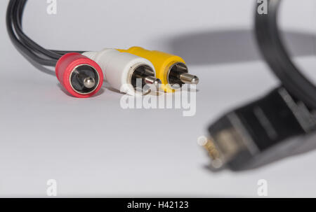 AV TV Kabel Stockfoto