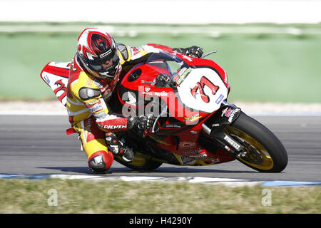 Motorrad-Broschüre IDM, Honda Racing Motor Radian, Rennstrecke Stockfoto