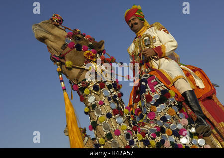 Indien, Rajasthan, Jaisalmer, Desert Festival, Nomadenlager, Stockfoto