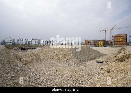 Männer bei der Arbeit, München-Riem, München Stockfoto