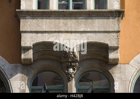 Sendlinger Straße, Fassade, Detail, München, Bayern, Deutschland, Stockfoto