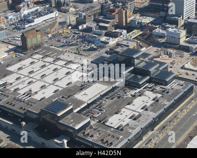 USA, New York City, Midtown, Jacob K. Javits Convention Center, Luftaufnahmen, Nordamerika, Stadt, Ort, Millionen Stadt, Gebäude, Architektur, Kongress Zentrum, Modern, Übersicht, Stockfoto