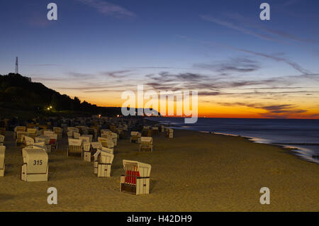 Deutschland, Ostsee, Insel Usedom, Heringsdorf, Strand, Abendstimmung, Stockfoto