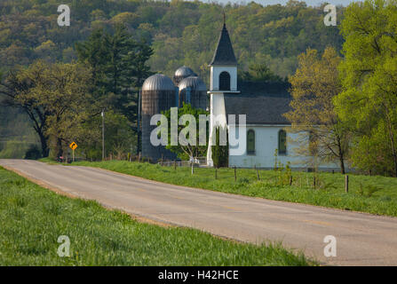 Iowa County, Wisconsin: St. John the Baptist Church in der Arena township Stockfoto