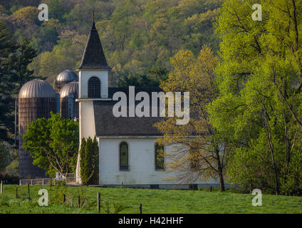 Iowa County, Wisconsin: St. John the Baptist Church in der Arena township Stockfoto