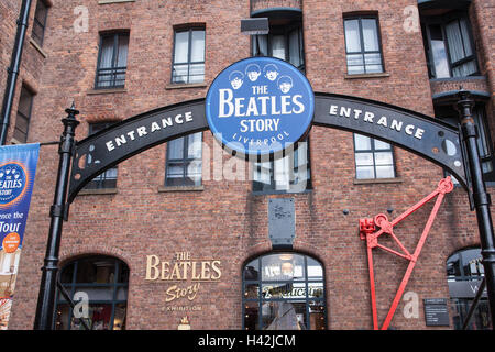 Die Beatles Story am Albert Dock, Stadtzentrum von Liverpool, Merseyside, England, Europa. Stockfoto