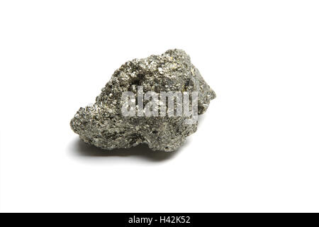 Gelbe Glimmer, Pyrit, Ausschneiden, Stockfoto