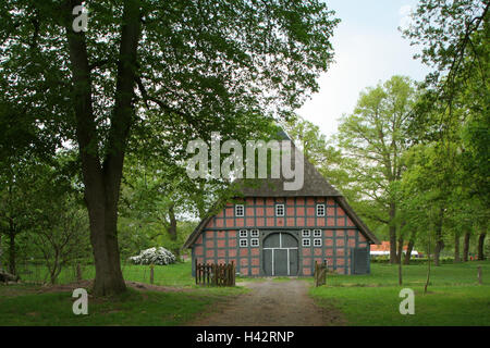 Deutschland, Niedersachsen, Dötlingen, Bauernhof, Haus, Fachwerk