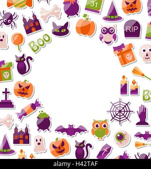 Halloween-sauber-Karte mit Platz für Ihren Text Stock Vektor