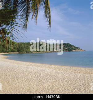 Thailand, Ko Samui, Choeng Mon, Küste, Sandstrand, Asien, Süd-Ost-Asien, Insel, Küste, Bad Bucht, Strand, Sand, Strand, Urlaub, Tourismus, menschenleer, Ruhe, Stille, Idylle Stockfoto