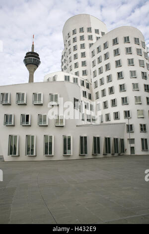 Deutschland, Nordrhein-Westfalen, Düsseldorf, Medienhafen, Neuer Zollhof, Gehry Architektur Stockfoto