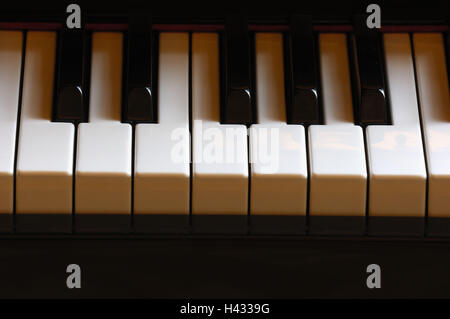 Klaviertastatur, detail Stockfoto
