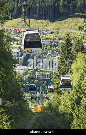 Österreich, Steiermark, Schladming, Seilbahn, Gondeln, Stockfoto