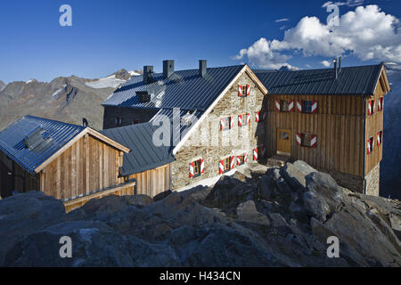 Österreich, Tirol, Ötztaler Alpen, Obergurgl, Ramolhaus, Berghütte, Stockfoto