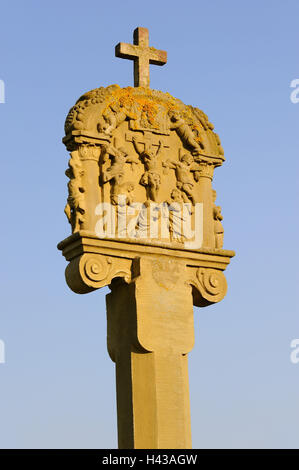 Strecke Schrein, Detail, Figuren eines Heiligen Kreuz, Stockfoto