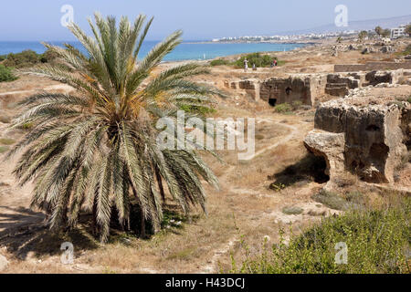 Kato Paphos, Zypern, Ostküste, Königs Gräber, Stockfoto