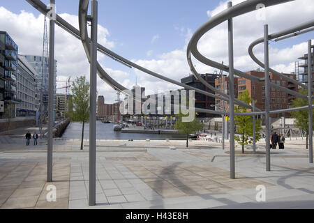 Deutschland, Hamburg, Hafen-City, des Sandes Ziel Kai, Magellan-Terrassen, Stockfoto