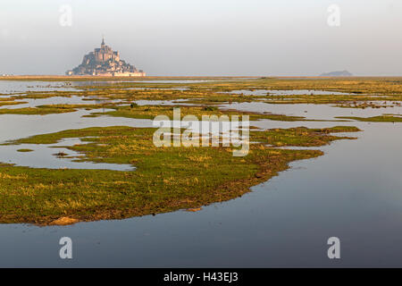 Mont Saint Michel, Le Mont Saint Michel, Normandie, Frankreich Stockfoto