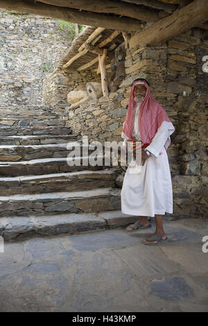 Saudi Arabien, Provinz Asir, Rijad Alma, lokale, Pistole, Stockfoto