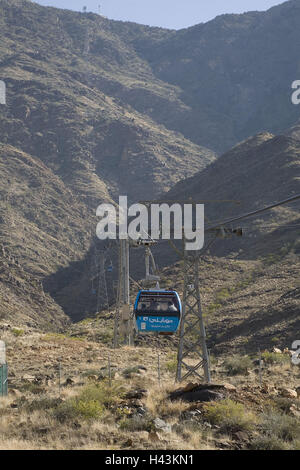 Saudi Arabien, Provinz Asir, Seilbahn Al Soudah, Gondel, Stockfoto