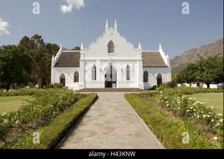 Südafrika, Western Cape, Franschhoek, Kirche, Stockfoto