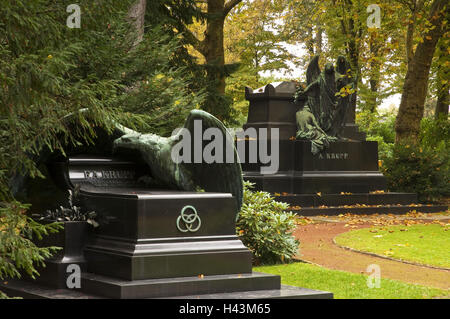 Friedhof der Familie Krupp, Friedhof Bredeney, Essen, North Rhine-Westphalia, Germany, Stockfoto