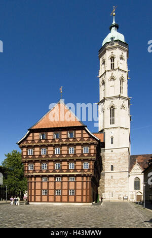 Deutschland, Niedersachsen, Braunschweig, Kirche St. Andreas, "alte Waage", Stockfoto