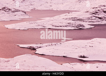 Norwegen, Hardangervidda Nationalpark, Schnee, [M] Stockfoto