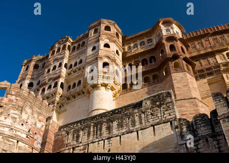 Indien, Rajasthan, Jodhpur, Meherangarh, Festung Pflanze, Detail, Stockfoto