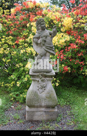 Deutschland, Sächsische Schweiz, Rammenau, Schloss Gebäude, Joh.-Gott.-Fichte-Park, Park Figur, Stockfoto