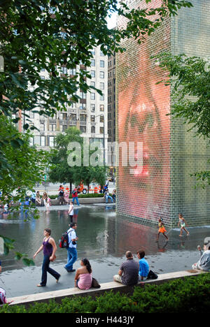 Crown Fountain in Chicago, Illinois Stockfoto