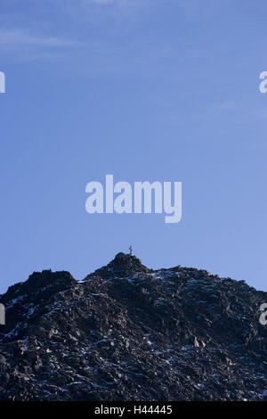 Österreich, Tirol, Stubaital, Top Tirol, Blattspitze, Gipfelkreuz, Stockfoto