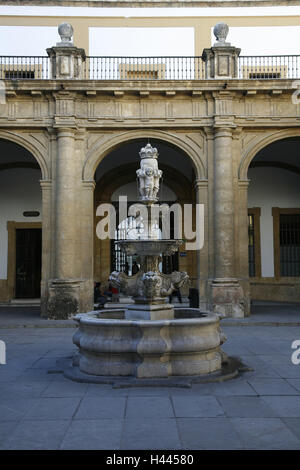 Spanien, Andalusien, Sevilla, Universität, Innenhof, na ja, Europa, Stadt, Innenstadt, Gebäude, außen, Architektur, Struktur, Stockfoto